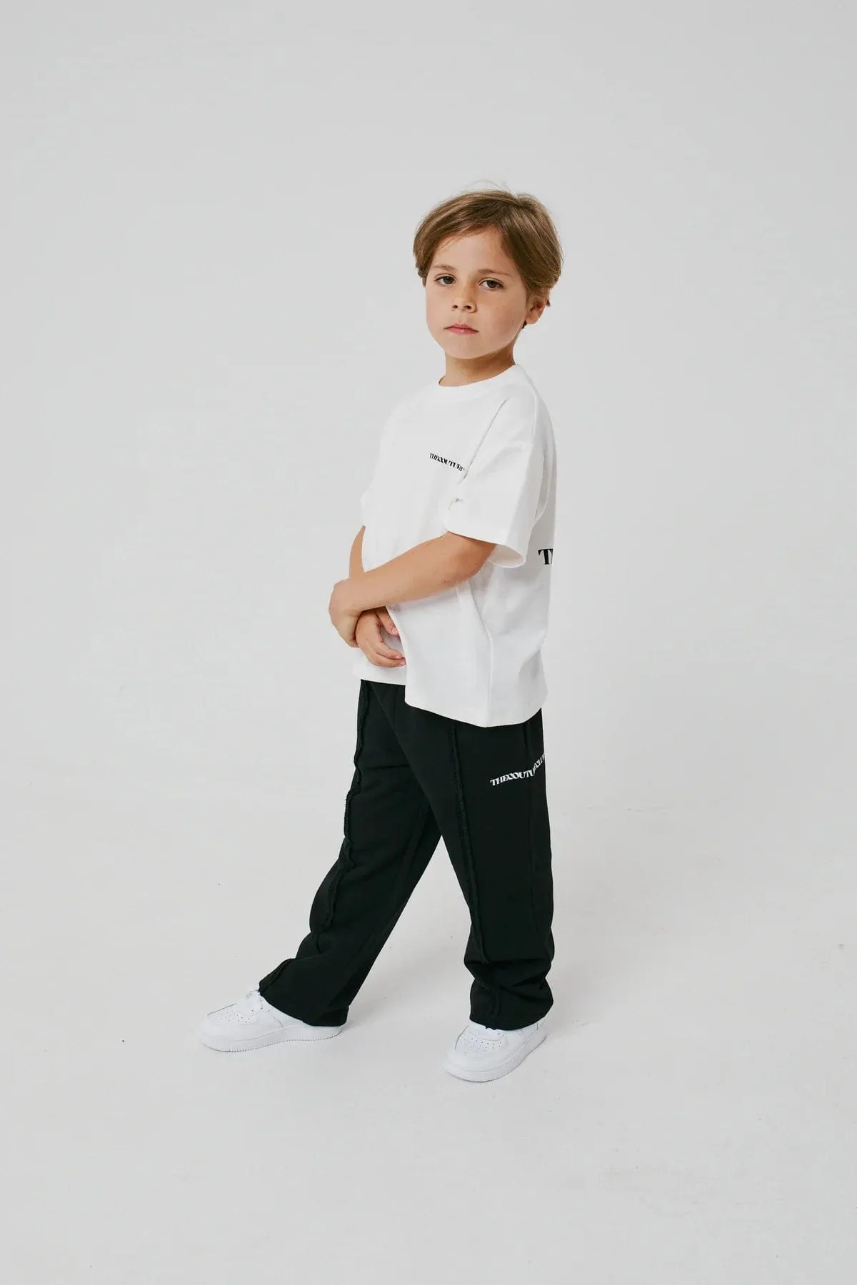 The Couture Club Kids Heavyweight Copyright T-Shirt in Elfenbein