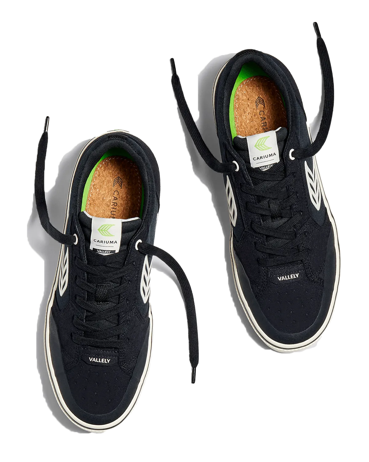 Die Vallely Skate-Schuhe in Schwarz & Elfenbein