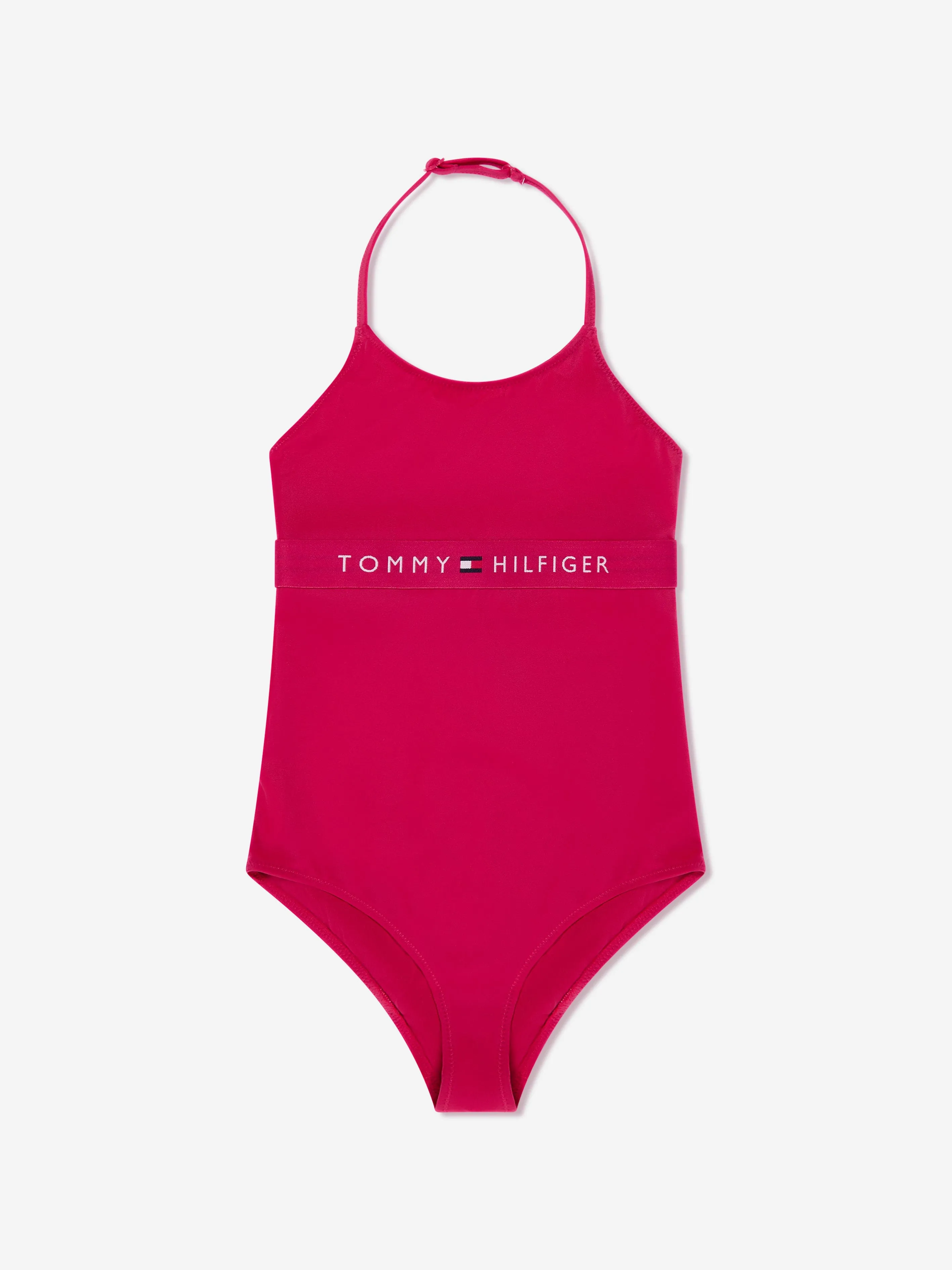 Tommy Hilfiger Mädchen Logo Badeanzug in Rosa