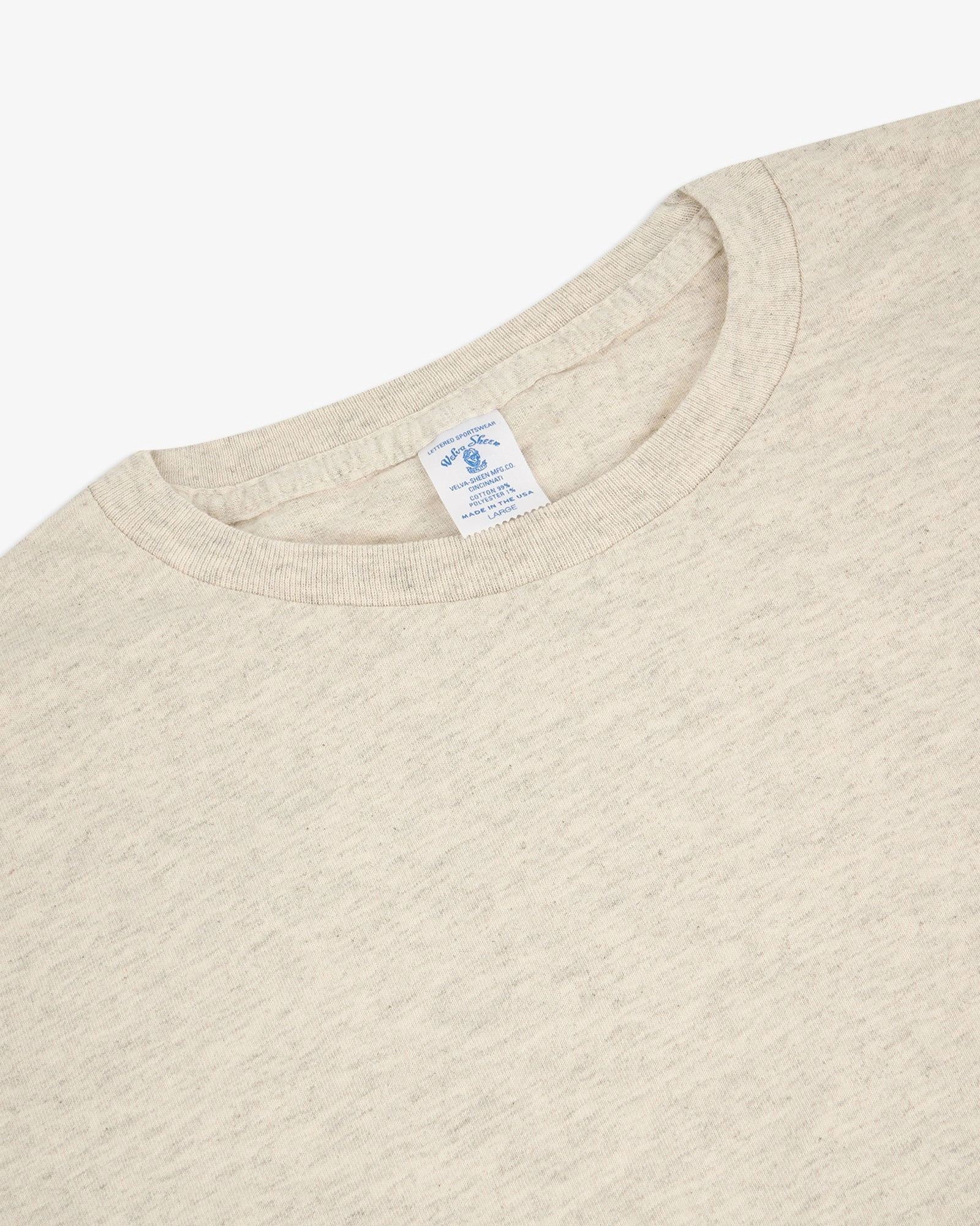 Velva Sheen 2-Pack S/S Crew Neck Tees - Oatmeal