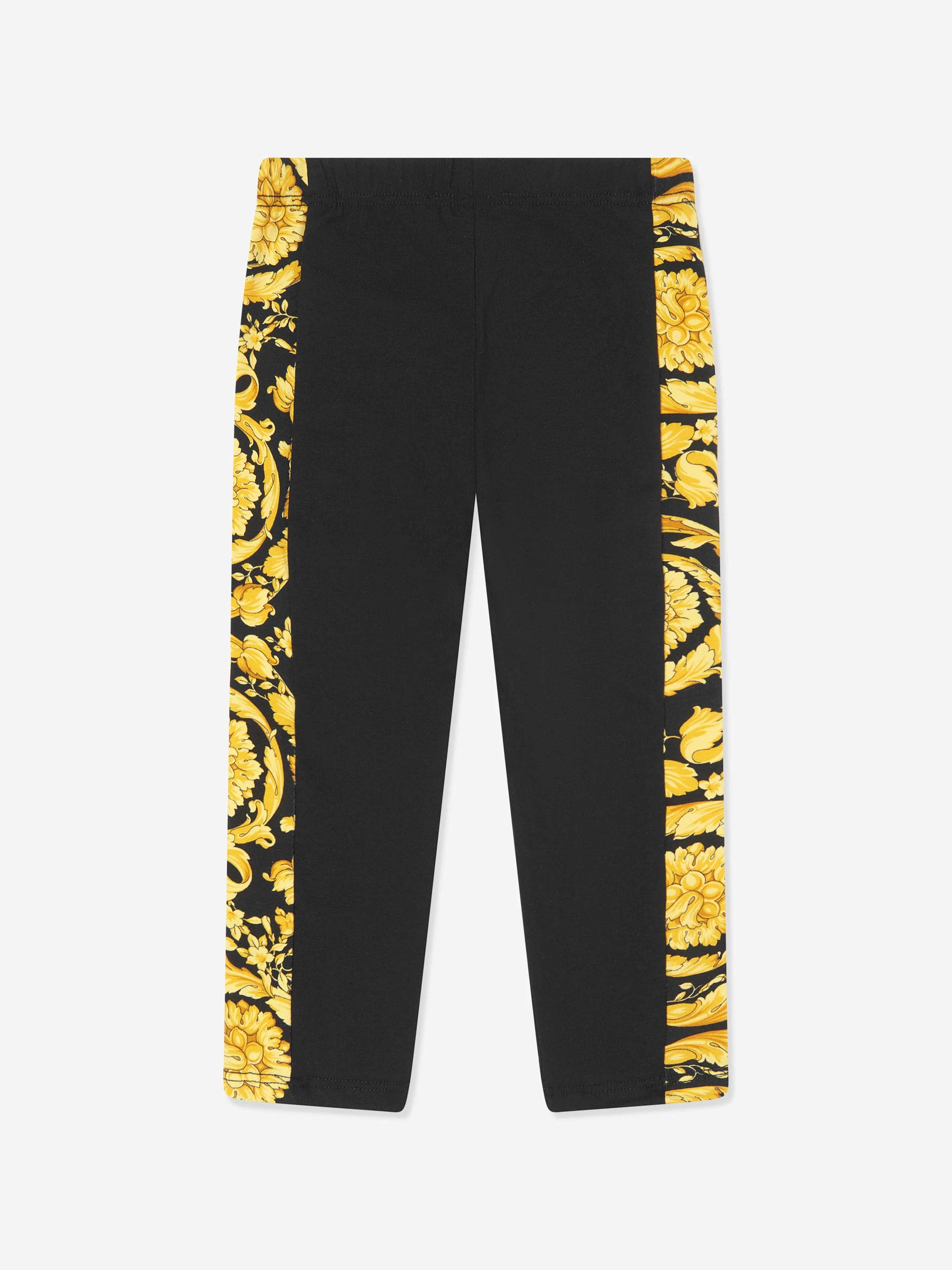 Versace Baby Girls Barocco Leggings in Schwarz