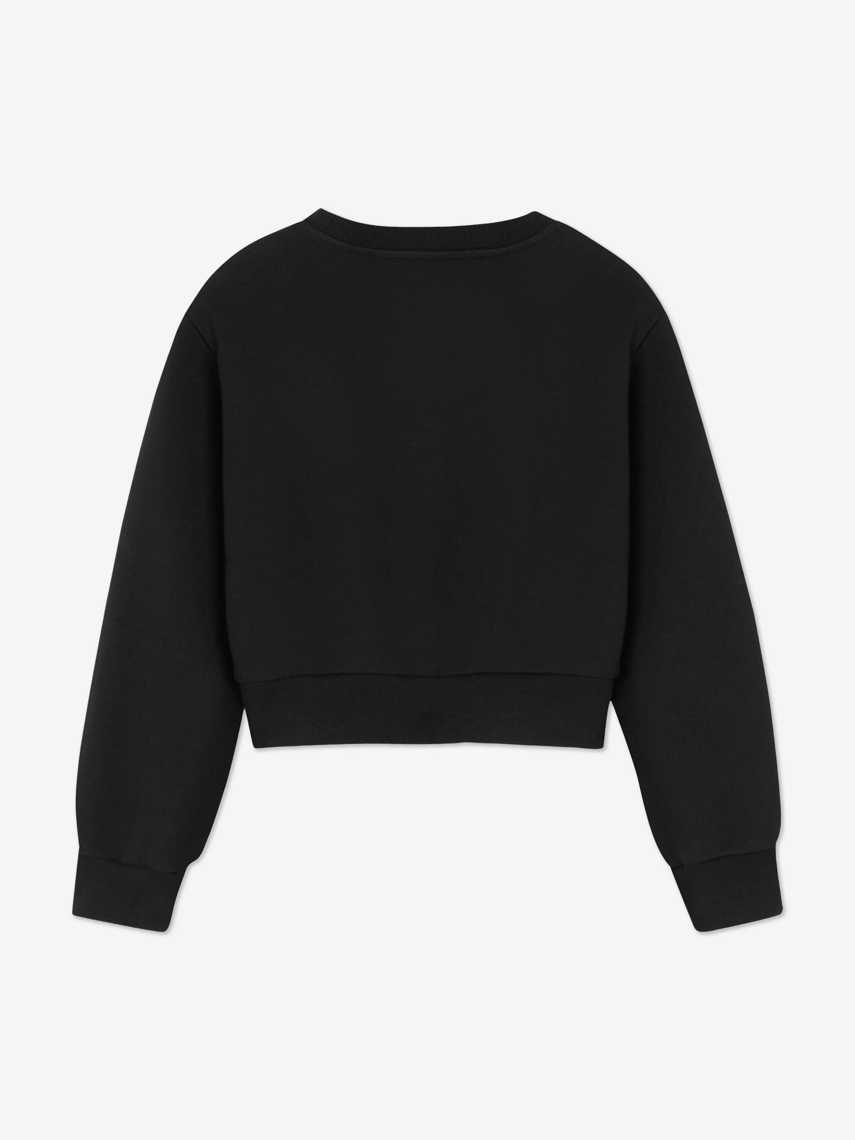 Versace Girls Diamante Logo Sweatshirt in Schwarz