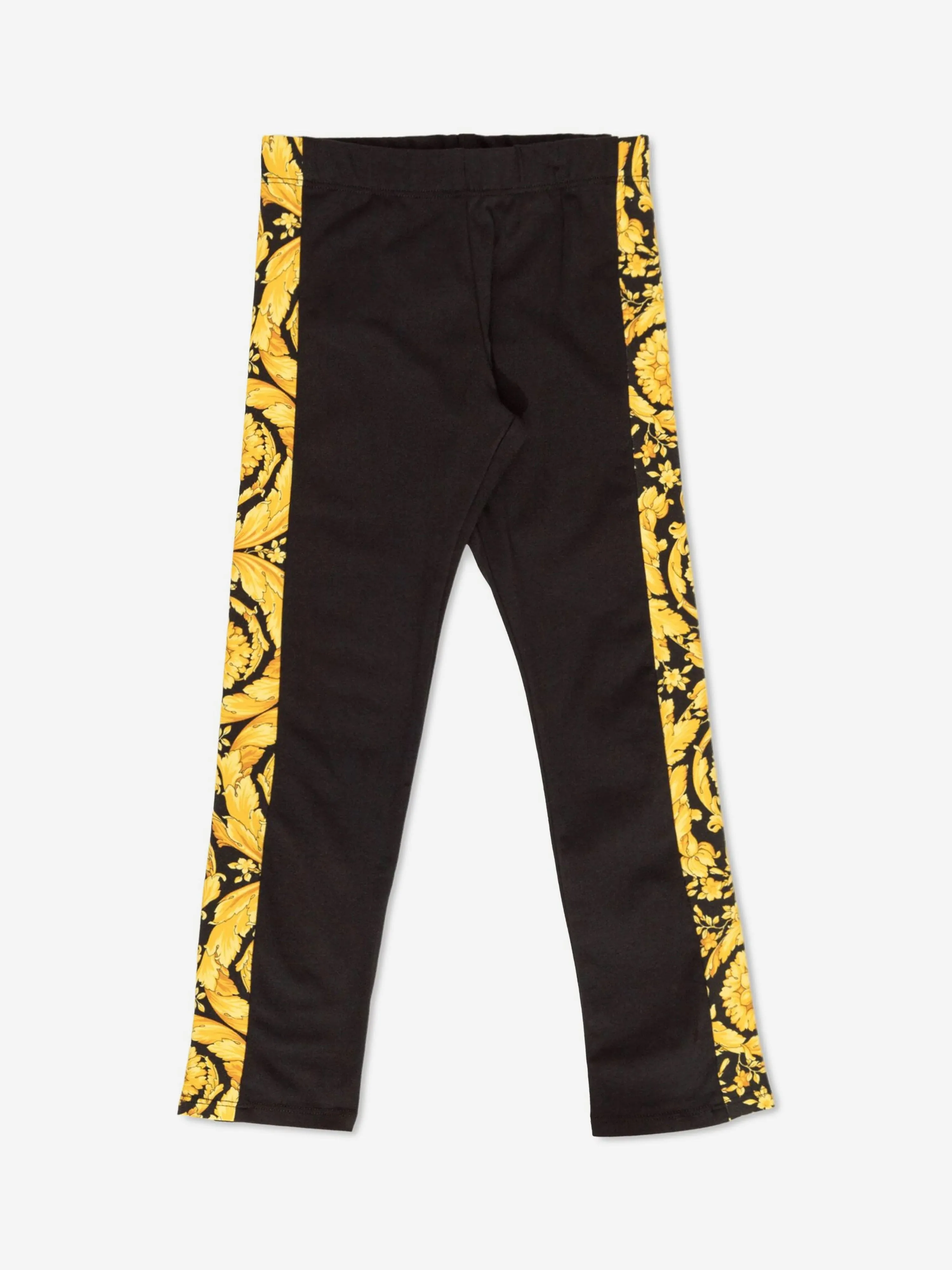 Versace Girls Logo Leggings in Schwarz