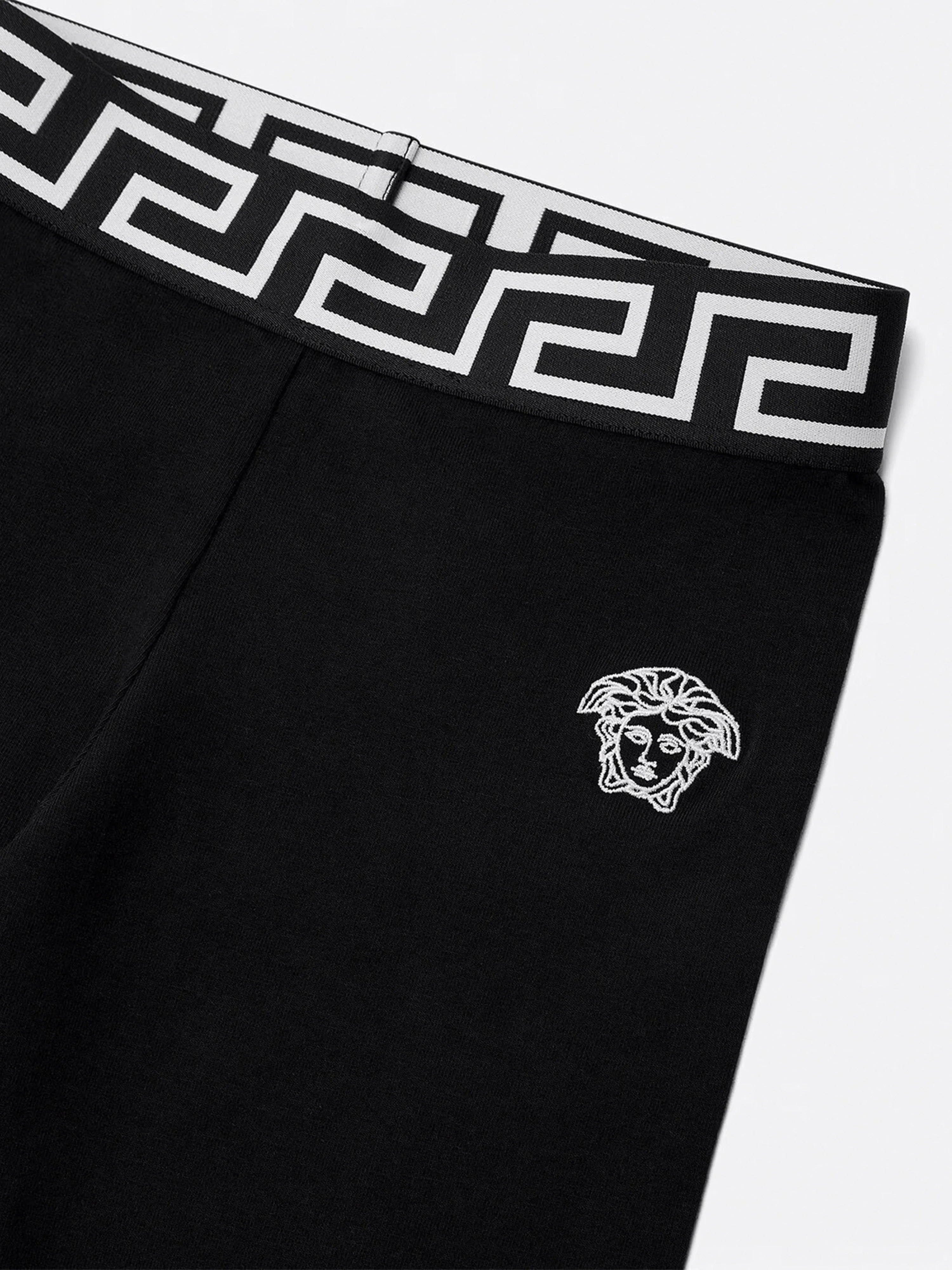 Versace Girls Medusa Logo Leggings in Schwarz
