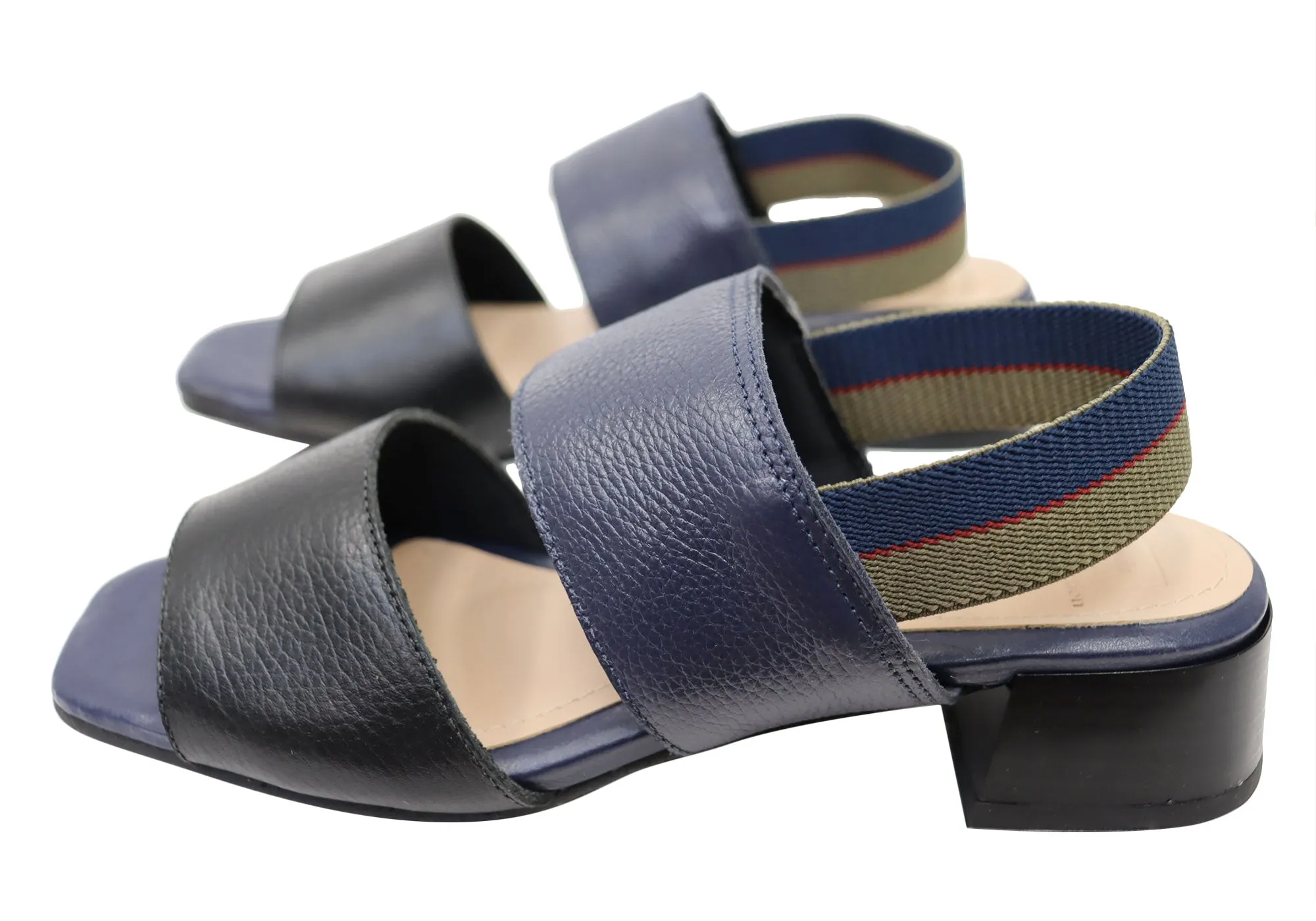 Via Paula Verity Damen Brasilianische Bequeme Leder Sandalen mit Niedrigem Absatz Via Paula Schuhe
