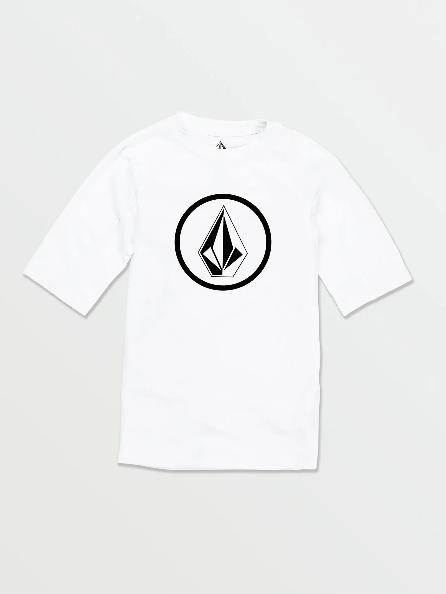 Volcom Lido Solid Boys Short Sleeve Boys Rashguard (Age 2-7) White Volcom