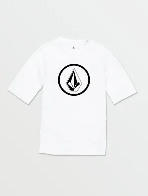 Volcom Lido Solid Boys Short Sleeve Boys Rashguard (Age 2-7) White Volcom