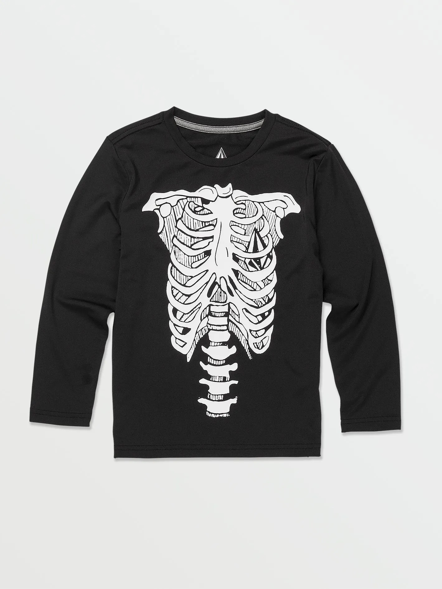 Volcom Skeleton Langarm-Rashguard für Jungen (Alter 2-7) Schwarz Volcom