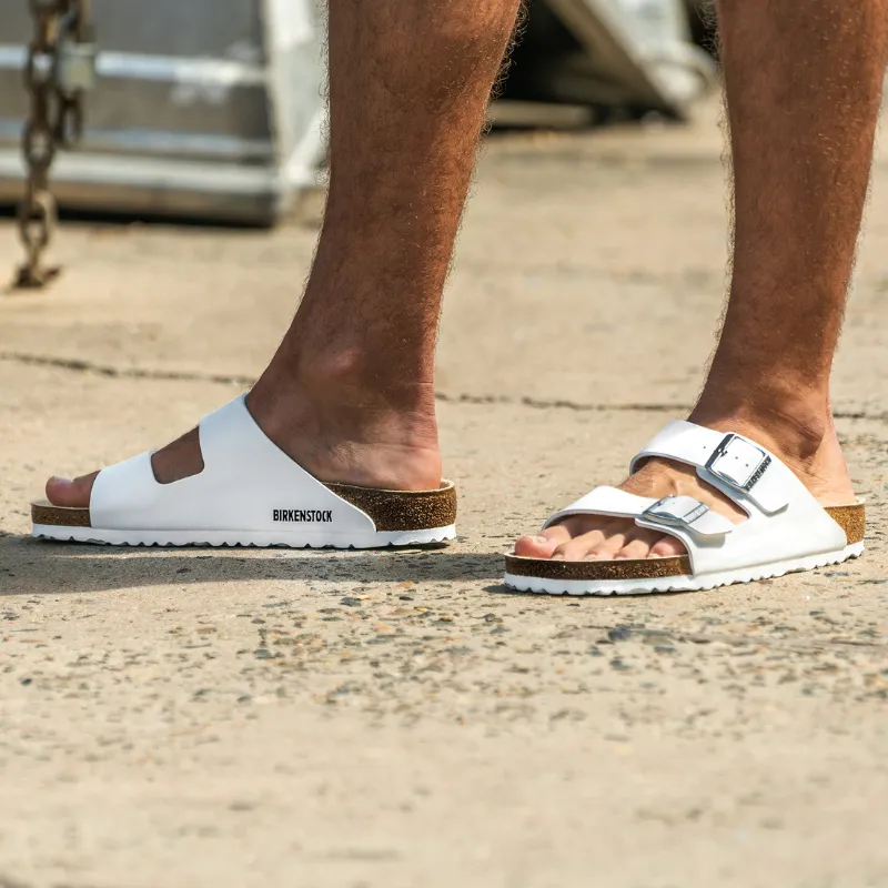 Womens Birkenstock Shoes Birkenstock Arizona Birko-Flor White Sandals
