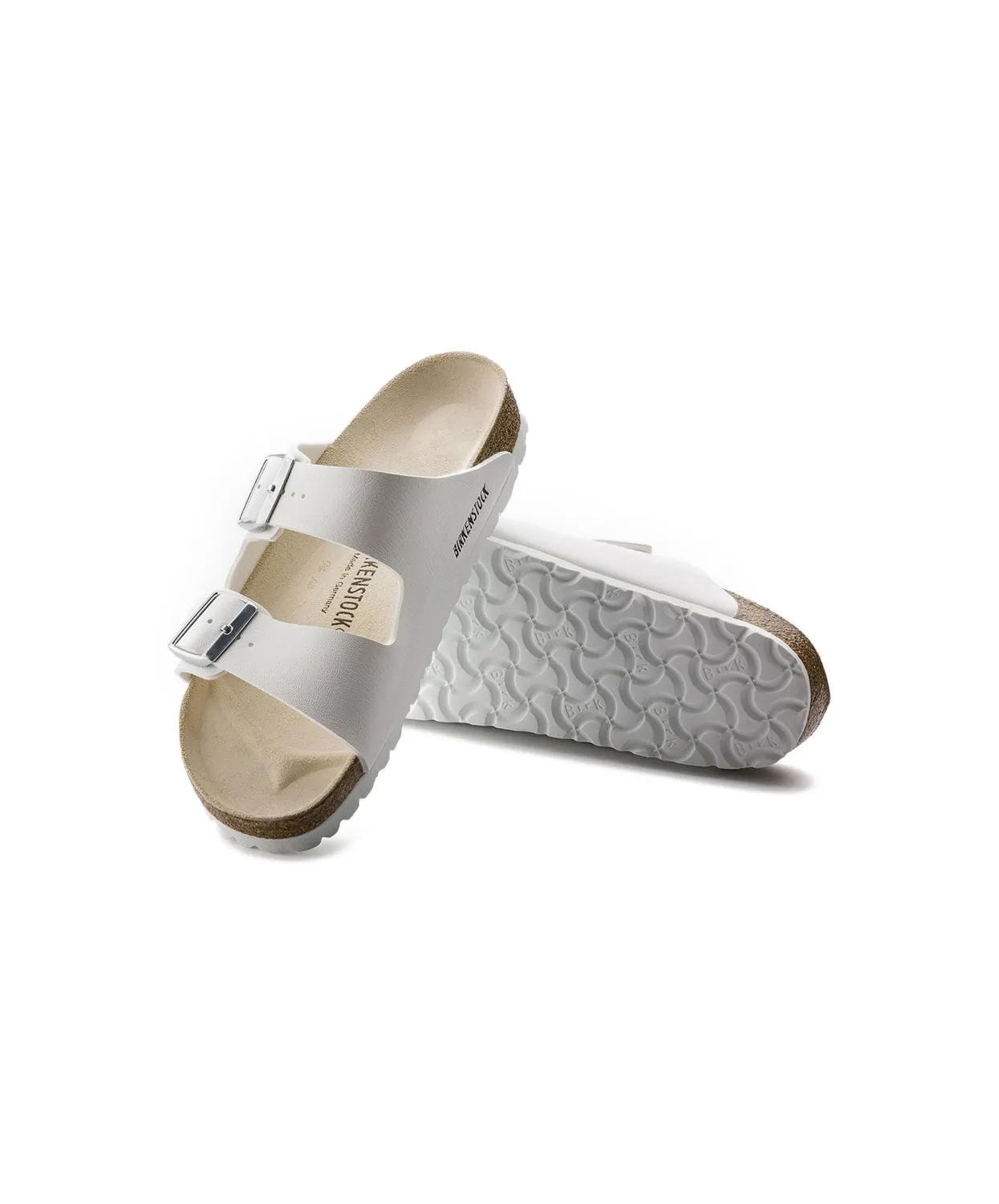 Womens Birkenstock Shoes Birkenstock Arizona Birko-Flor White Sandals