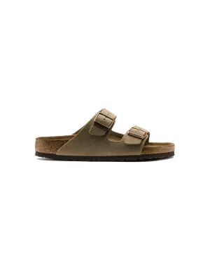 Womens Birkenstock Shoes Birkenstock Arizona Suede Leather Taupe Soft Footbed Sandals