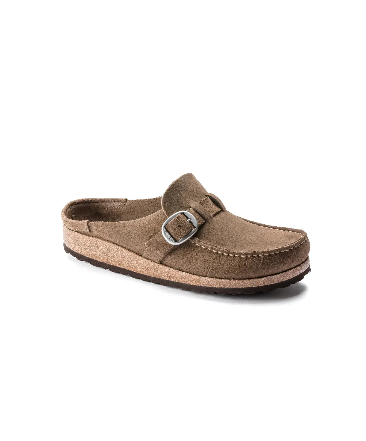 Womens Birkenstock Shoes Birkenstock Buckley Leather Suede Grey Taupe Clogs