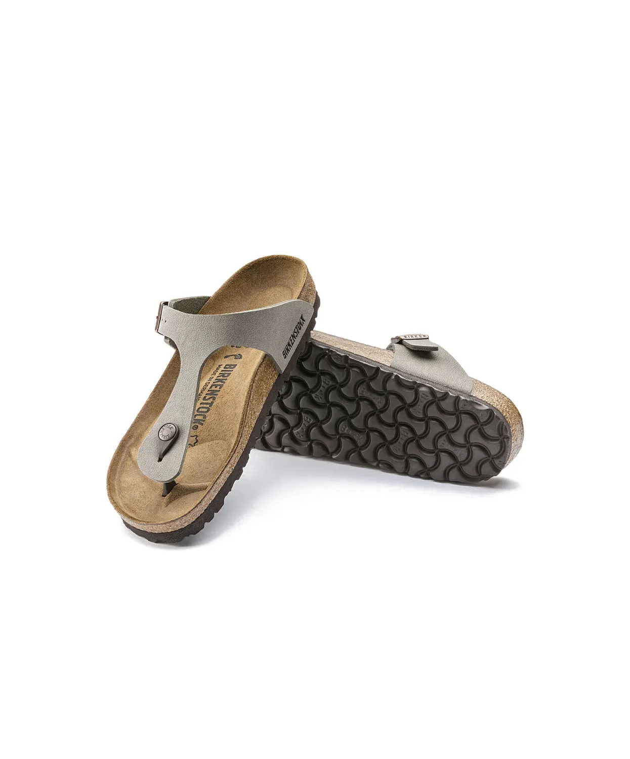 Womens Birkenstock Shoes Birkenstock Gizeh BirkiBuc Stone Sandals