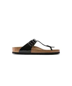 Womens Birkenstock Shoes Birkenstock Gizeh Birko-Flor Black Patent Sandals