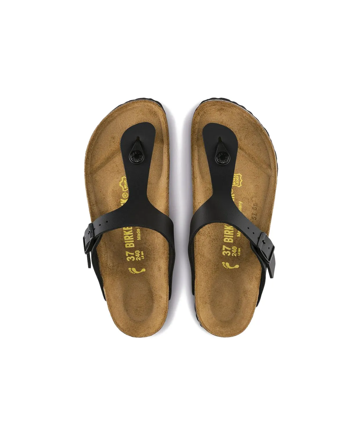 Womens Birkenstock Shoes Birkenstock Gizeh Birko-Flor Black Sandals