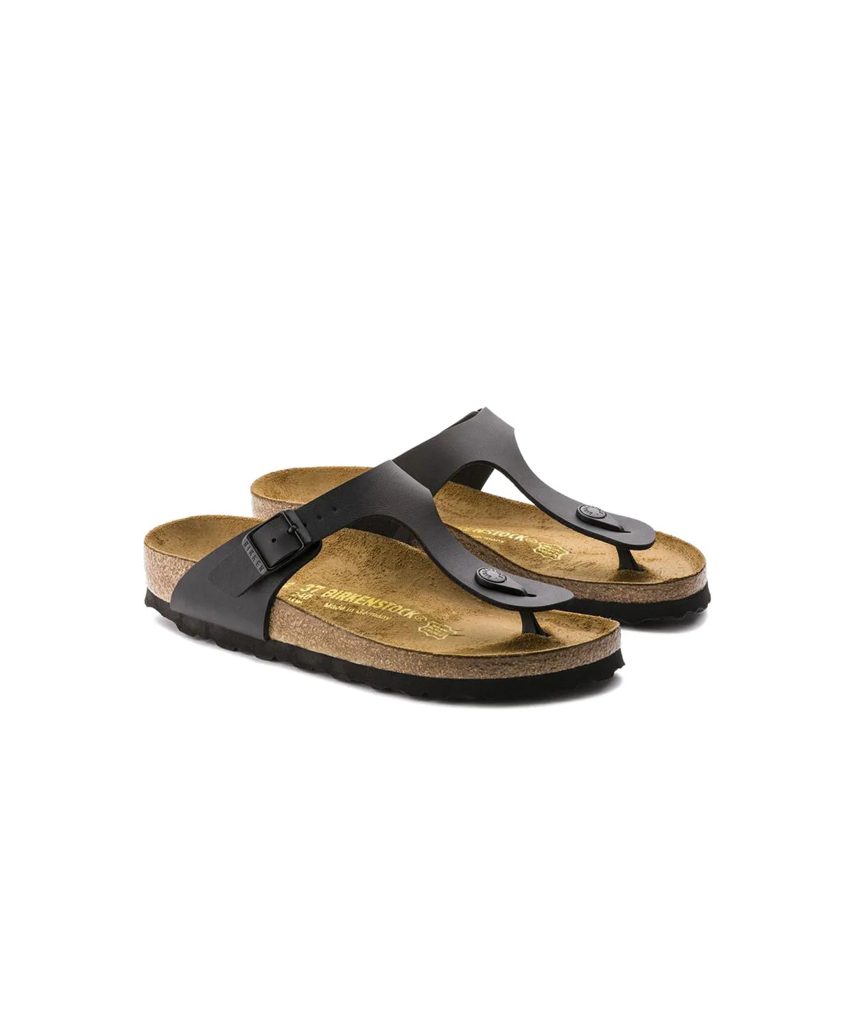 Womens Birkenstock Shoes Birkenstock Gizeh Birko-Flor Black Sandals