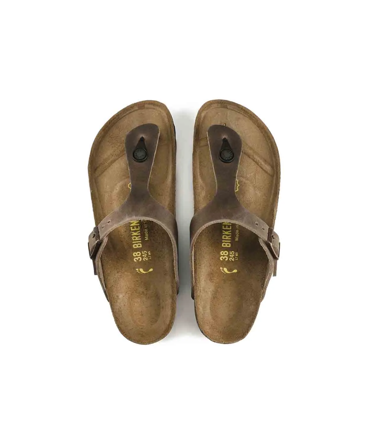 Womens Birkenstock Shoes Birkenstock Gizeh Oiled Leather Tobacco Brown Sandals