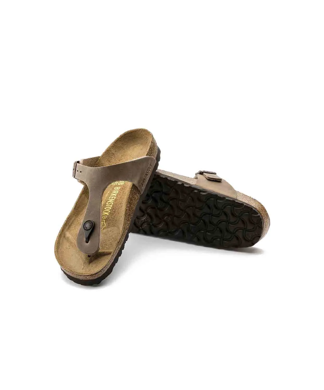 Womens Birkenstock Shoes Birkenstock Gizeh Oiled Leather Tobacco Brown Sandals