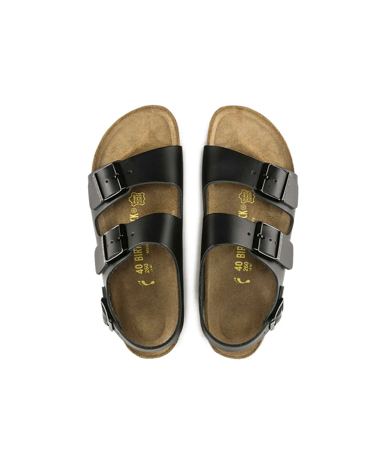 Womens Birkenstock Shoes Birkenstock Milano Leather Black Sandals