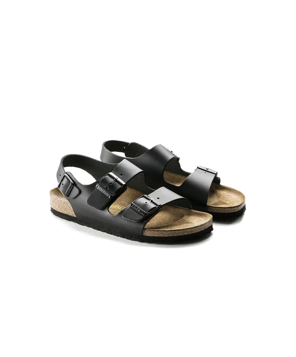 Womens Birkenstock Shoes Birkenstock Milano Leather Black Sandals