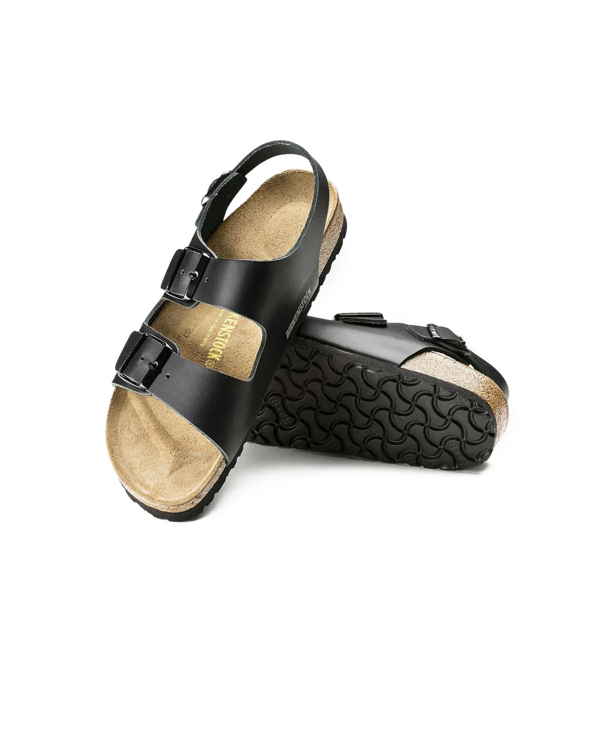 Womens Birkenstock Shoes Birkenstock Milano Leather Black Sandals