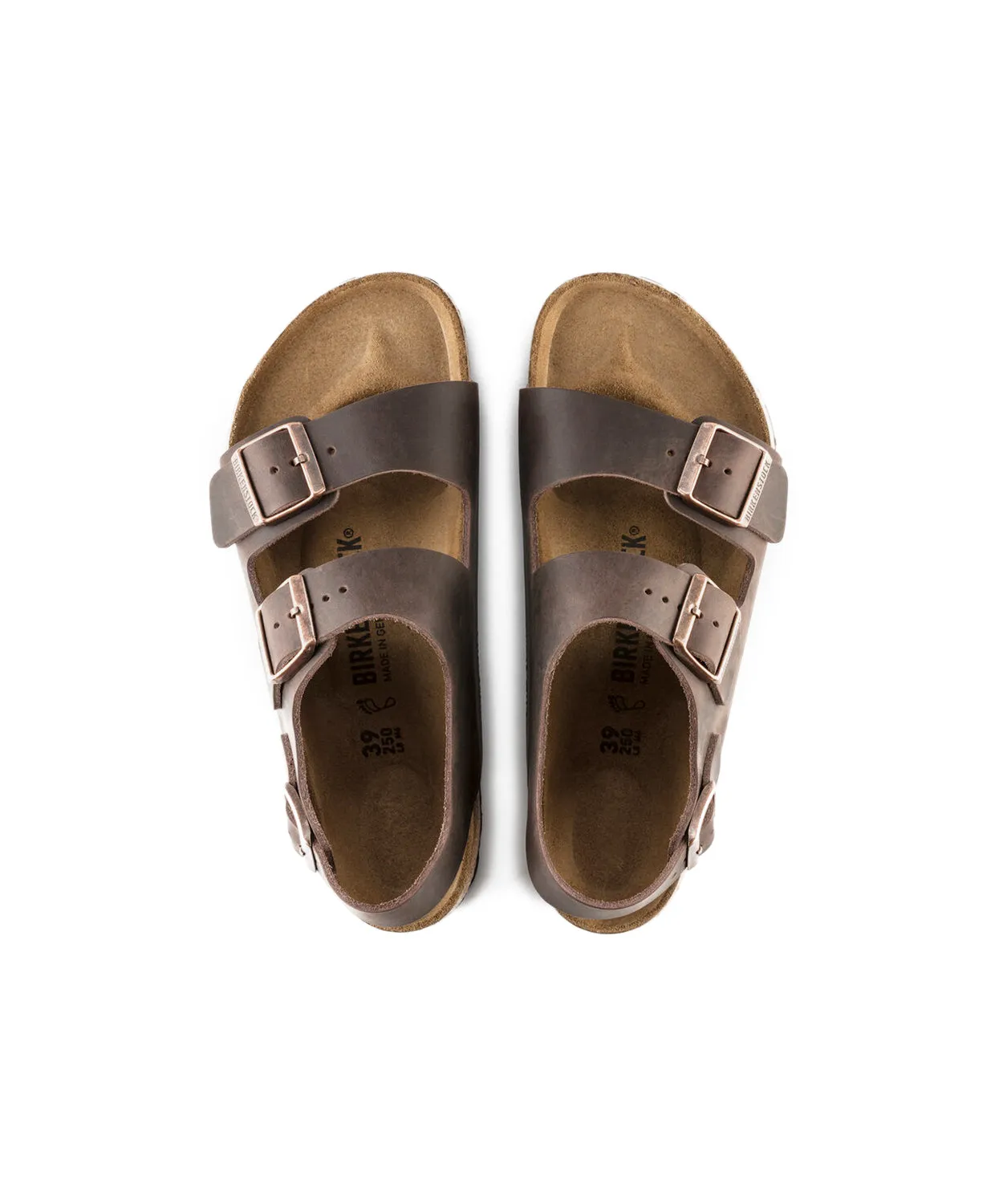 Womens Birkenstock Shoes Birkenstock Milano Oiled Leather Habana Sandals