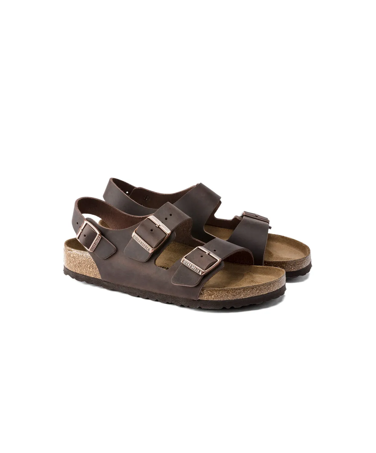 Womens Birkenstock Shoes Birkenstock Milano Oiled Leather Habana Sandals