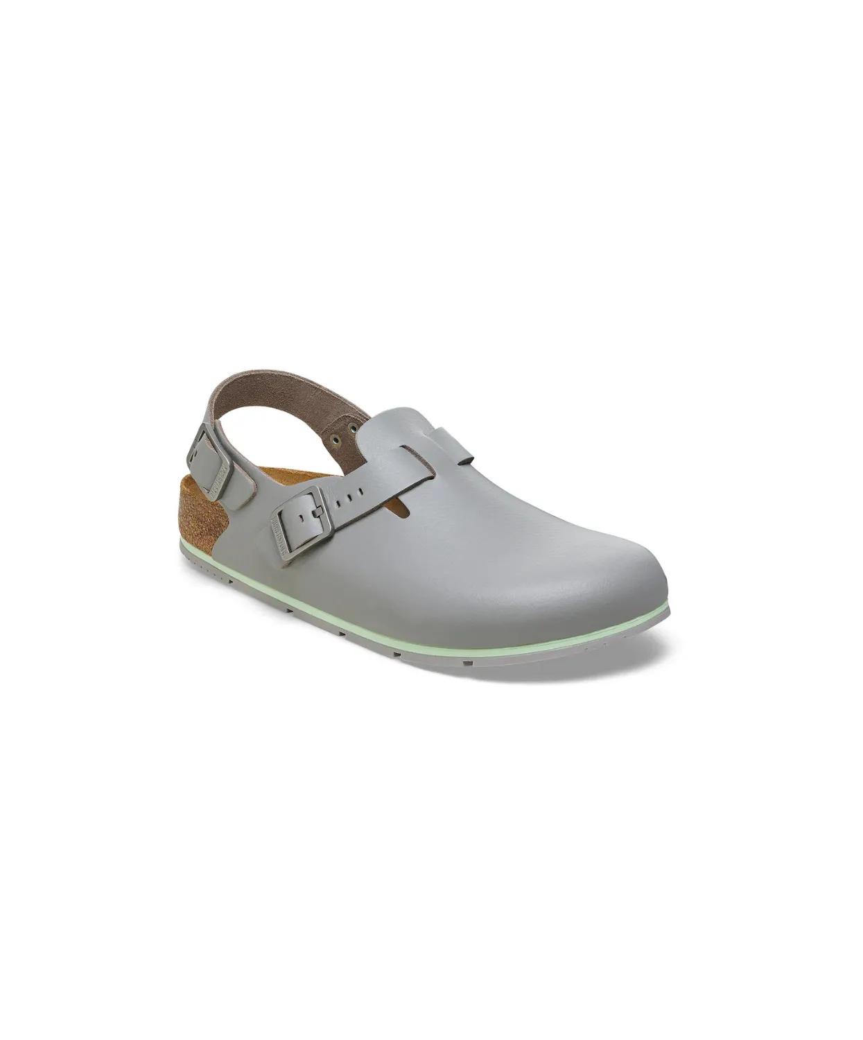 Womens Birkenstock Shoes Birkenstock Tokio Pro PU Coated/Leather Grey Clogs