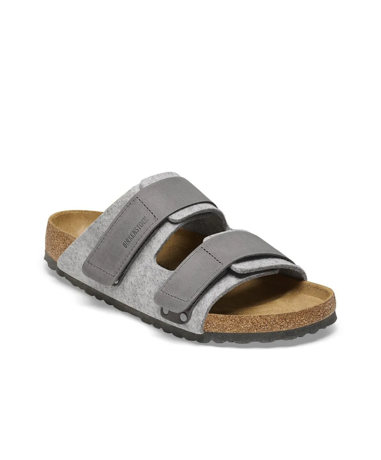 Womens Birkenstock Shoes Birkenstock Uji Authentic Oiled Leather/Felt Light Grey Sandals