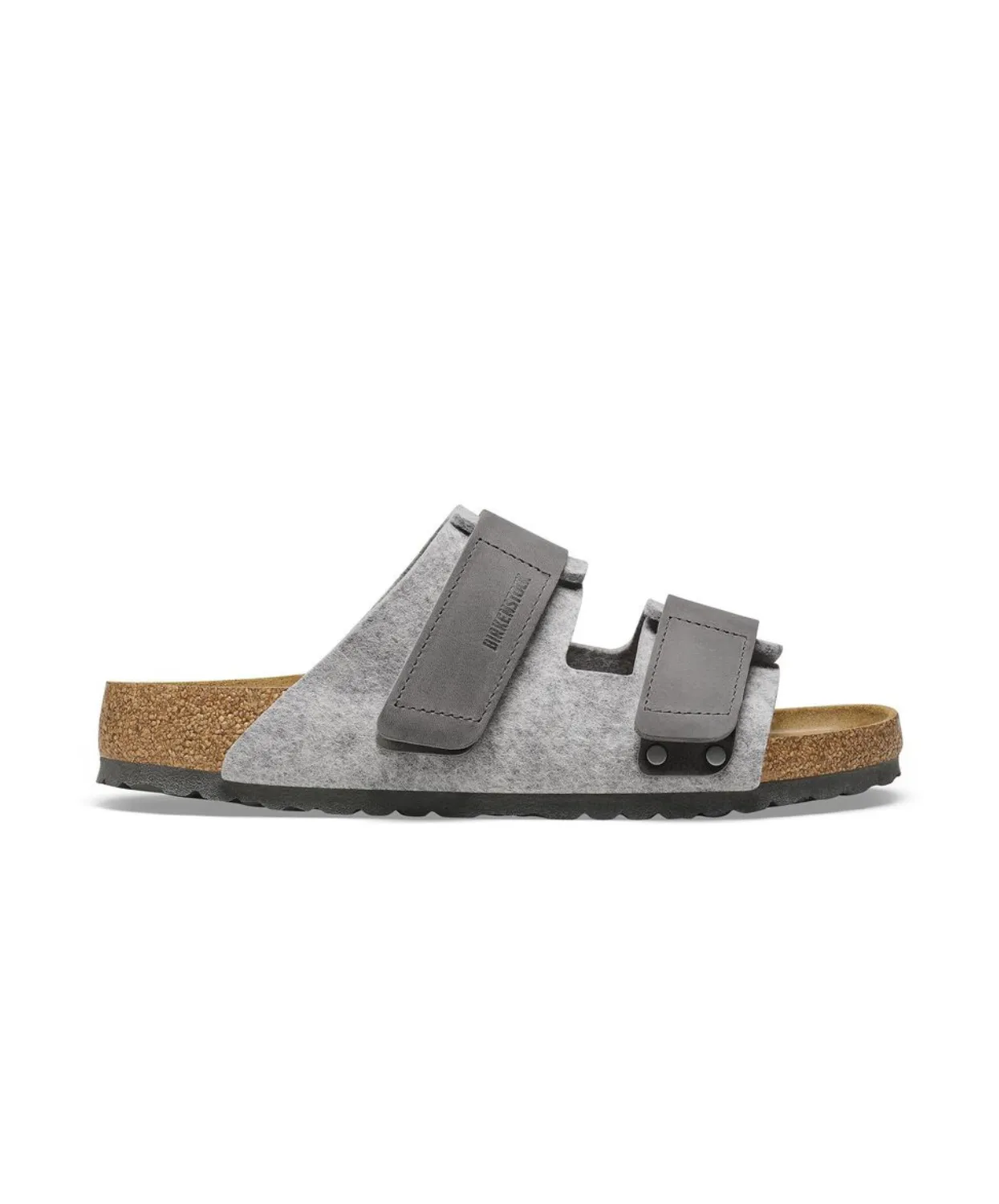 Womens Birkenstock Shoes Birkenstock Uji Authentic Oiled Leather/Felt Light Grey Sandals