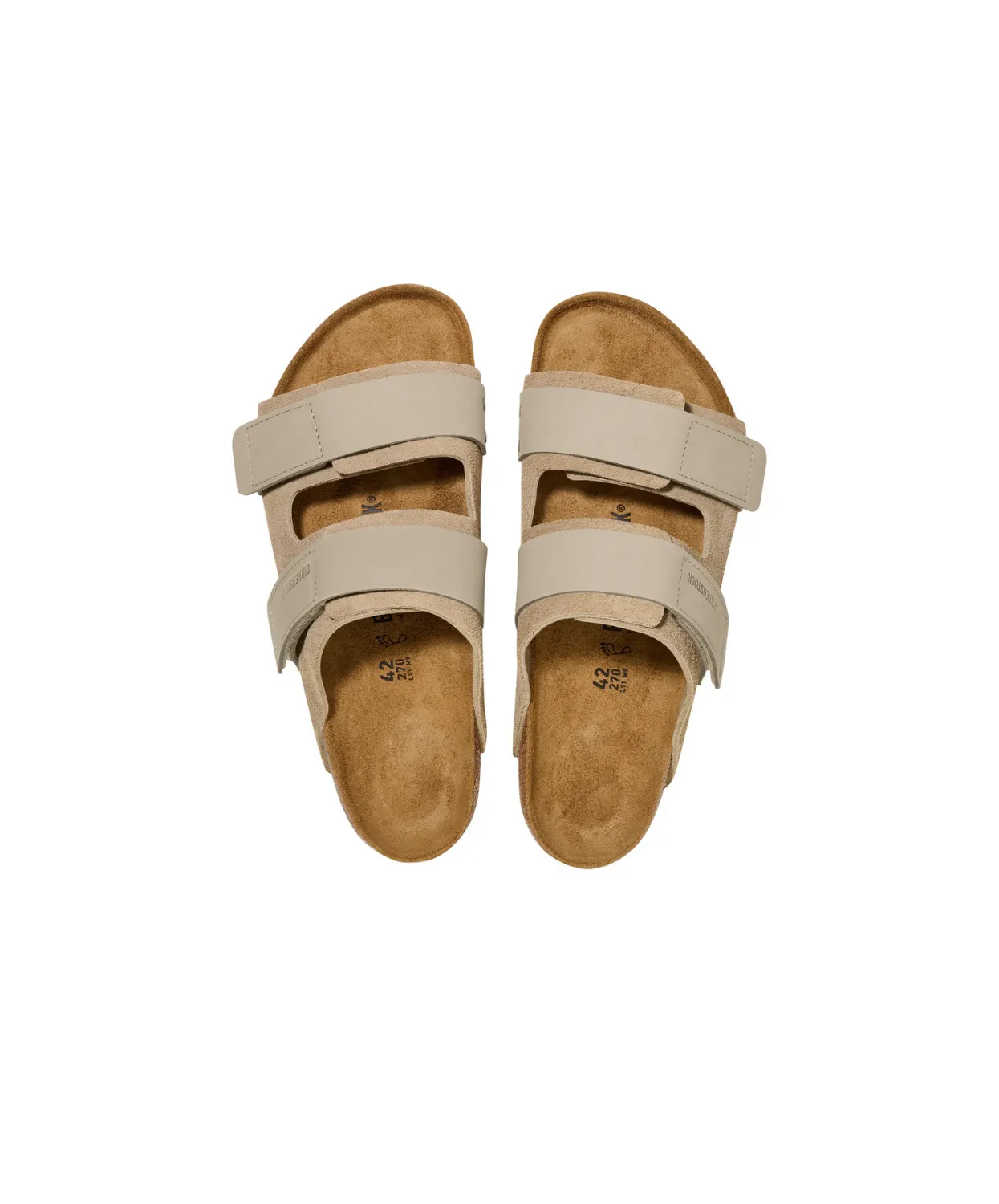 Womens Birkenstock Shoes Birkenstock Uji Suede/Nubuck Leather Taupe Sandals