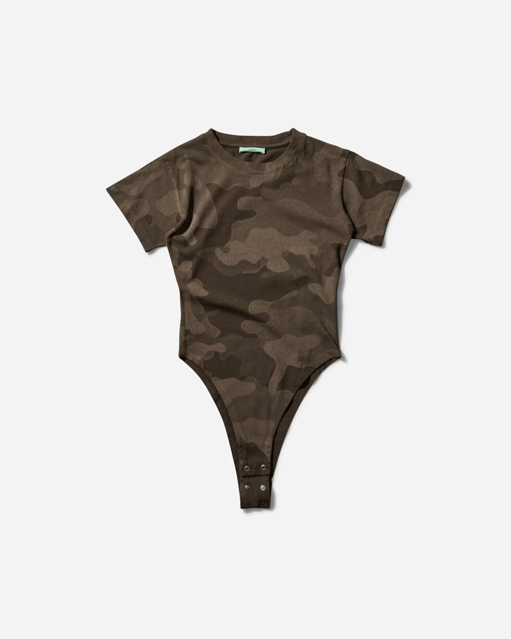 Dunkelolives Camo-Temple-Body für Damen