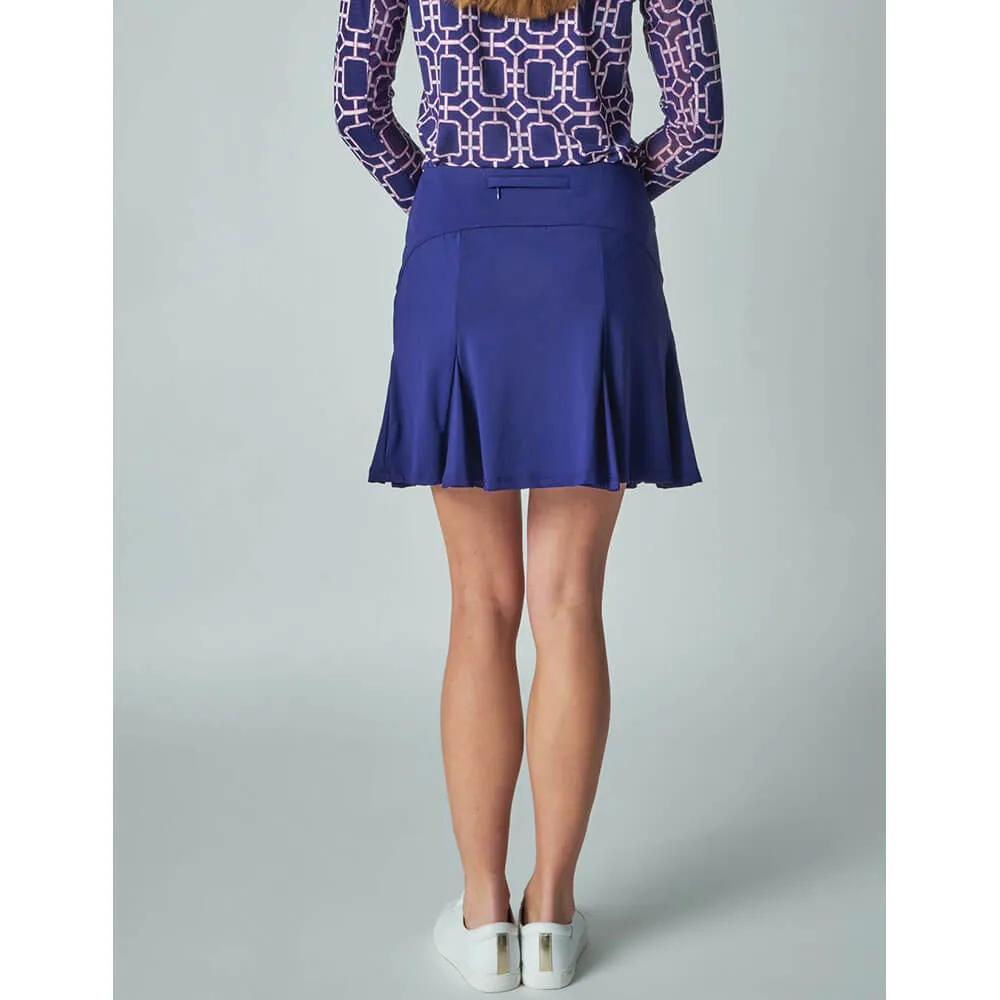 Womens G-Lifestyle G Lifestyle Solid 17-Inch Flare Skort - True Navy