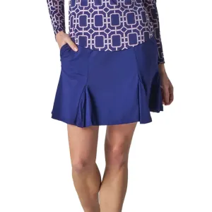 Womens G-Lifestyle G Lifestyle Solid 17-Inch Flare Skort - True Navy