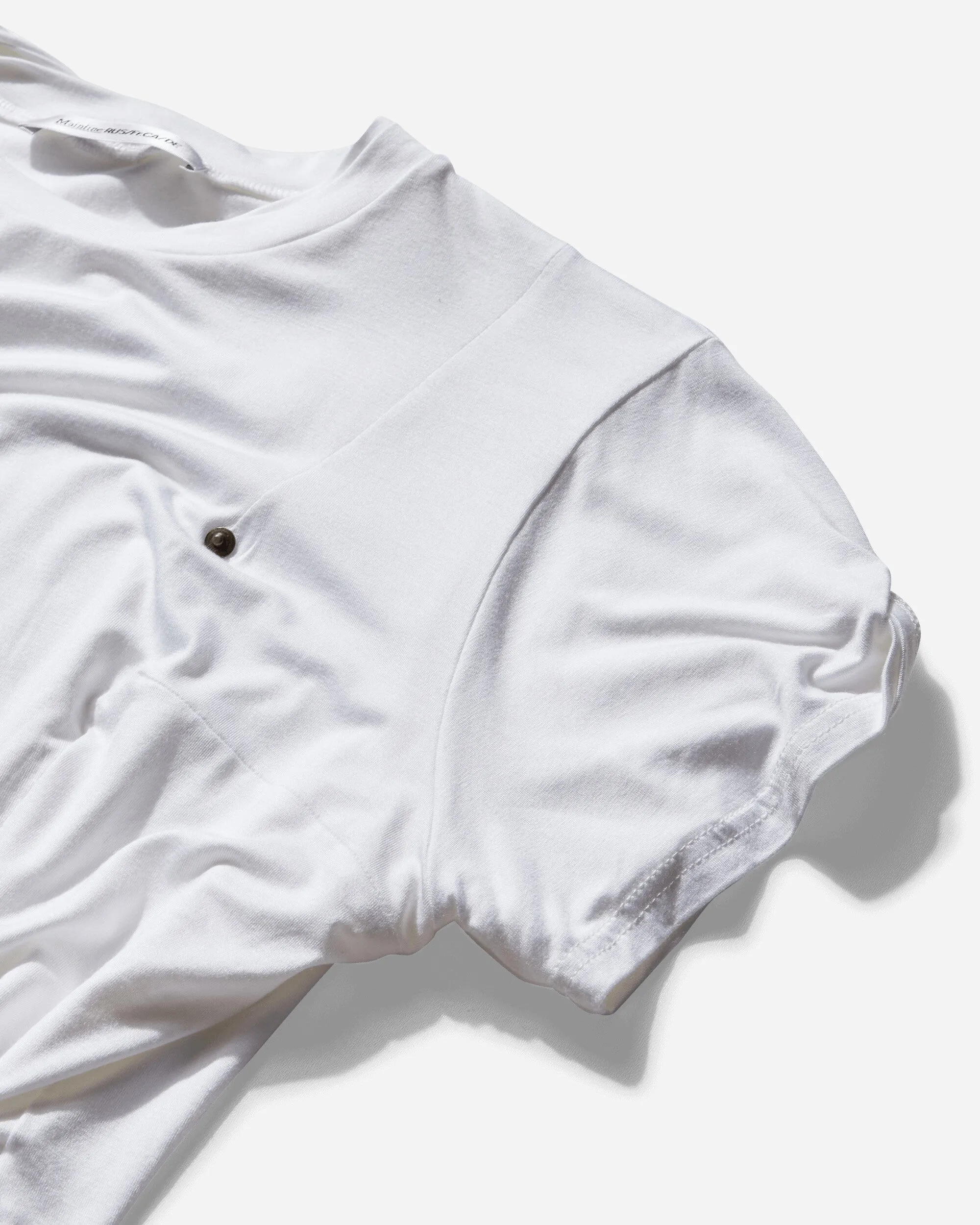 Damen Rüschen T-Shirt Weiß