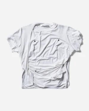 Damen Rüschen T-Shirt Weiß