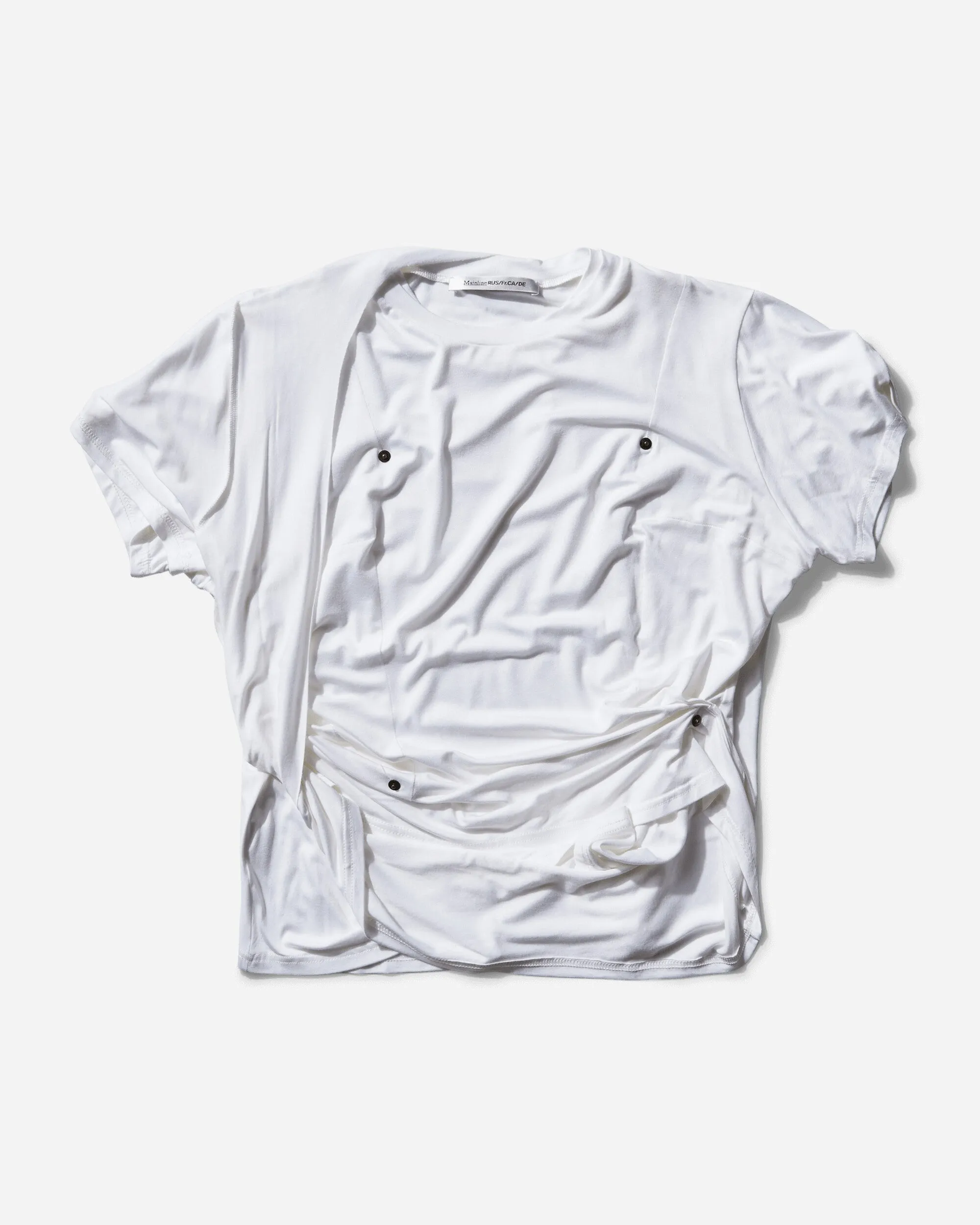 Damen Rüschen T-Shirt Weiß