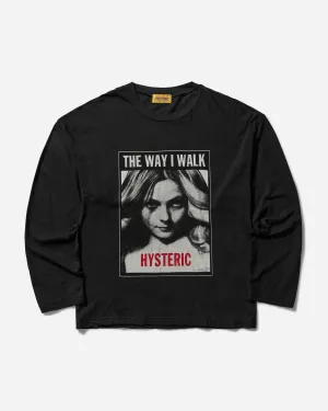Damen The Way I Walk Langarm T-Shirt Schwarz