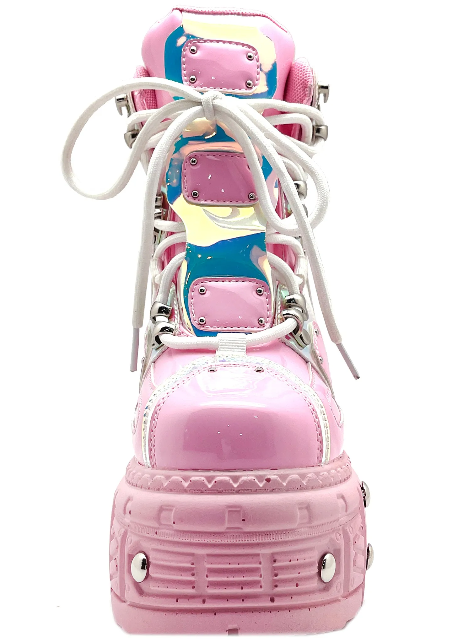 X LASR Exclusive Mangosteen 05 Electro Shock Pink Platform Sneakers