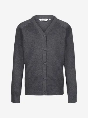 Zeco Kids School Baumwoll-Mix Strickcardigan in Grau