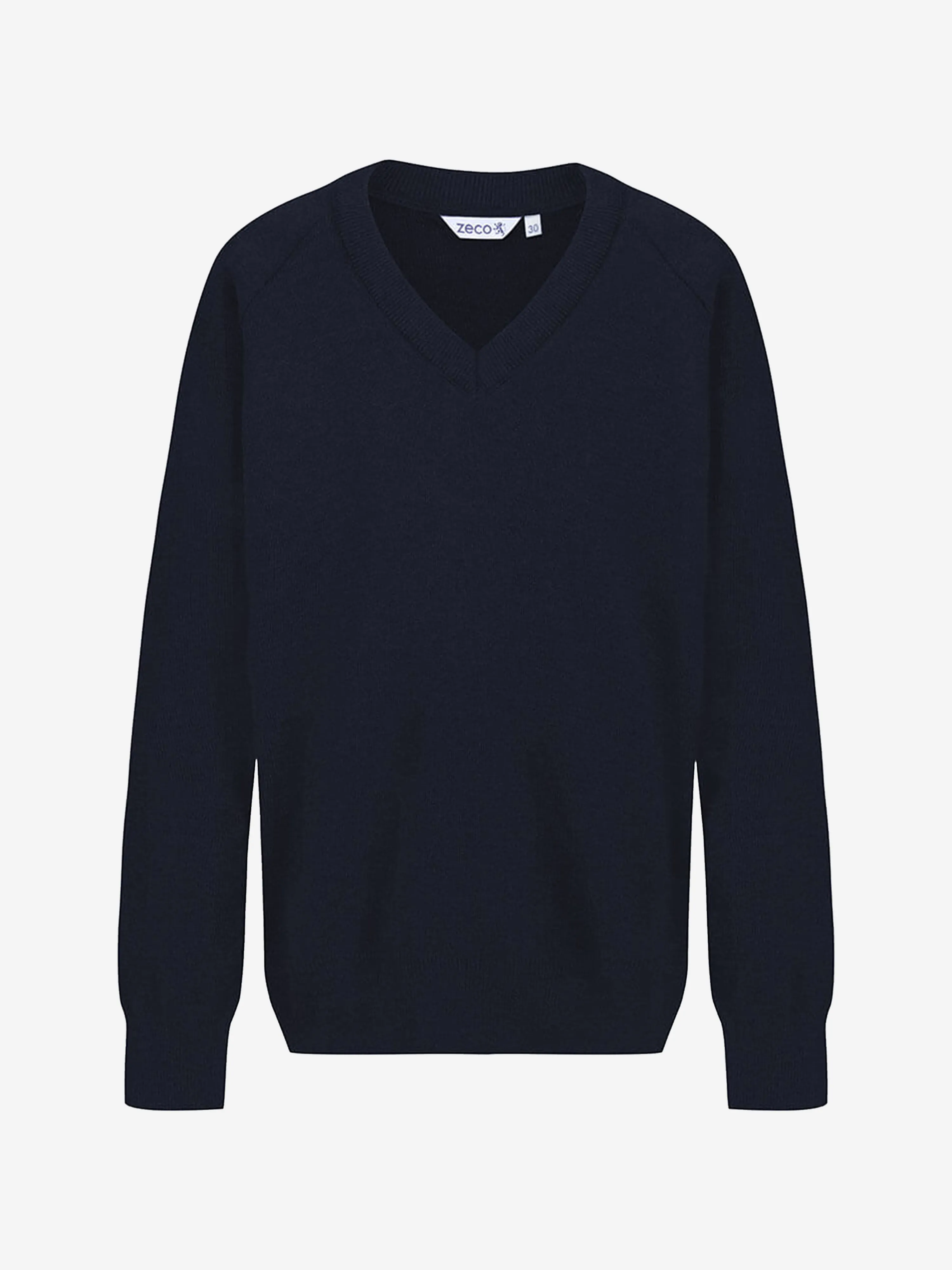 Zeco Kids School Baumwoll-Mix Strickpullover mit V-Ausschnitt in Marineblau