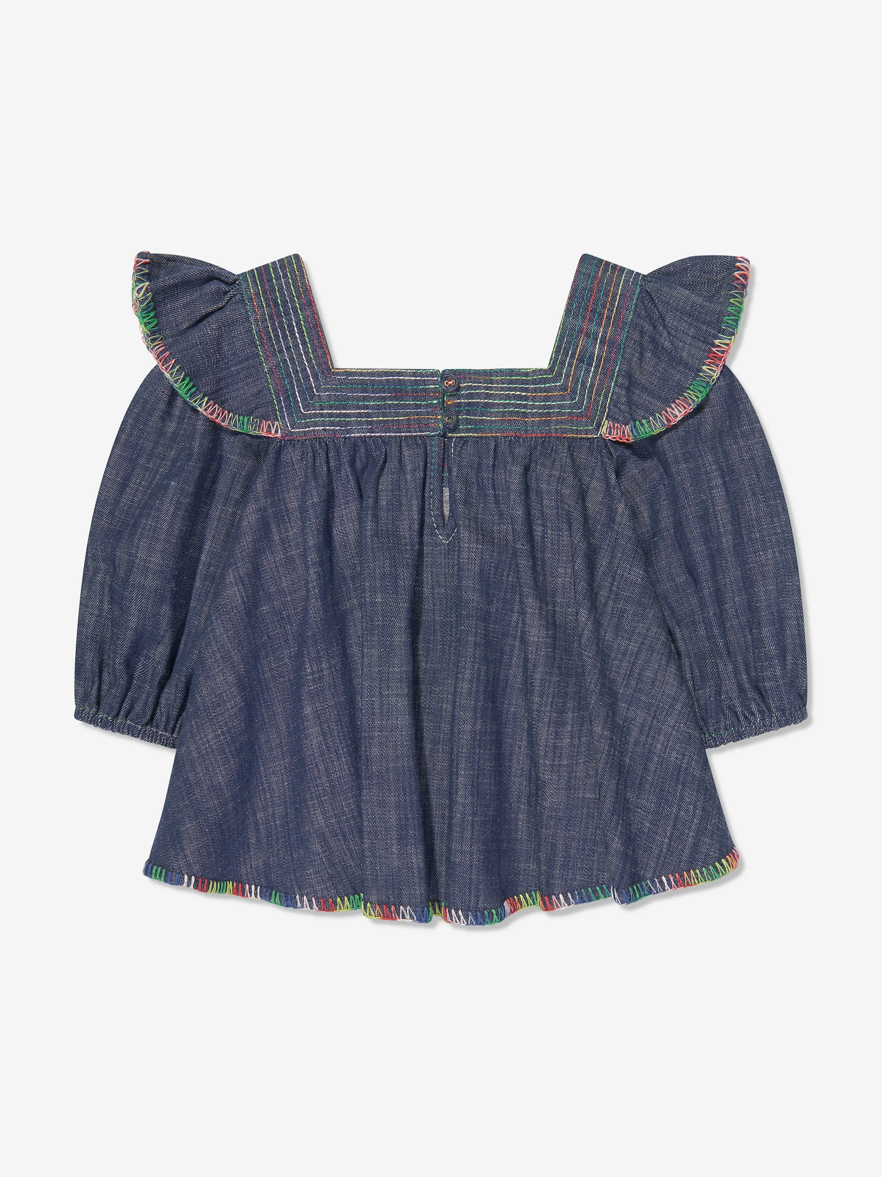 Zimmermann Mädchen Leichte Denim Bluse in Blau